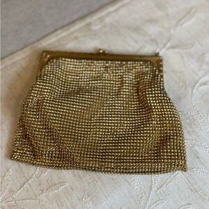 Vintage Whiting & Davis Gold-Tone Armor Mesh Evening Clutch - Circa 1950s/60s